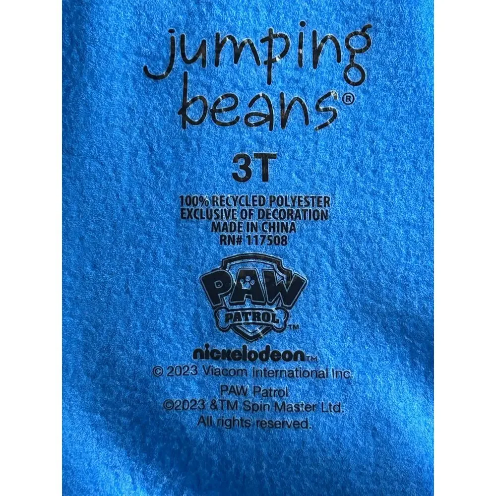 Jumping Beans boys 3T Paw Patrol costume full zip up 3d dog ears